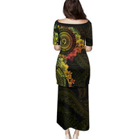 Vanuatu Family Matching Puletasi and Hawaiian Shirt Hibisus Polynesian Pattern Reggae - Polynesian Pride