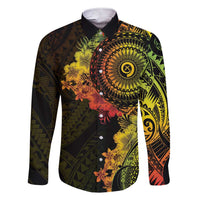 Vanuatu Family Matching Short Sleeve Bodycon Dress and Hawaiian Shirt Hibisus Polynesian Pattern Reggae - Polynesian Pride