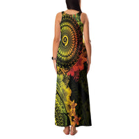 Vanuatu Family Matching Tank Maxi Dress and Hawaiian Shirt Hibisus Polynesian Pattern Reggae - Polynesian Pride