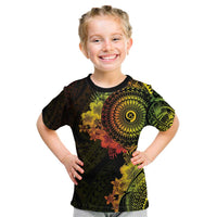 Vanuatu Kid T Shirt Hibisus Polynesian Pattern Reggae - Polynesian Pride