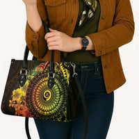 Vanuatu Leather Bag Hibisus Polynesian Pattern Reggae LT14 - Polynesian Pride