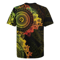 Vanuatu Rugby Jersey Hibisus Polynesian Pattern Reggae - Polynesian Pride