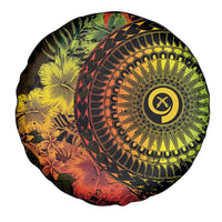 Vanuatu Spare Tire Cover Hibisus Polynesian Pattern Reggae - Polynesian Pride