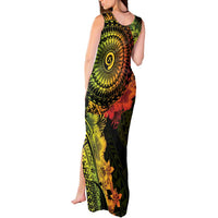 Vanuatu Tank Maxi Dress Hibisus Polynesian Pattern Reggae - Polynesian Pride