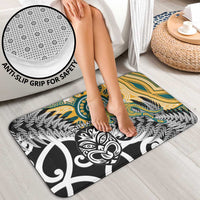 New Zealand Australia Rugby Bathroom Set Wallabies Aboriginal All Black Maori Tiki Together - Polynesian Pride