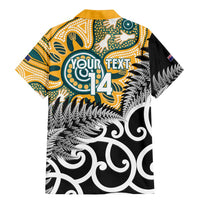 New Zealand Australia Rugby Custom Family Matching Mermaid Dress and Hawaiian Shirt Wallabies Aboriginal All Black Maori Tiki Together - Polynesian Pride