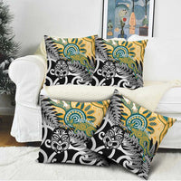 New Zealand Australia Rugby Pillow Cover Wallabies Aboriginal All Black Maori Tiki Together - Polynesian Pride