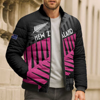 New Zealand Silver Fern Rugby Custom Bomber Puffer Jacket 2025 All Black Go Champions - Polynesian Pride