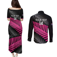 New Zealand Silver Fern Rugby Custom Couples Matching Puletasi and Long Sleeve Button Shirt 2025 All Black Go Champions - Polynesian Pride