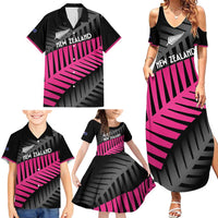 New Zealand Silver Fern Rugby Custom Family Matching Summer Maxi Dress and Hawaiian Shirt 2025 All Black Go Champions - Polynesian Pride