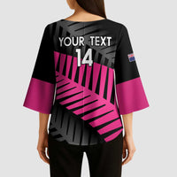 New Zealand Silver Fern Rugby Custom Kimono Sleeve Blouse 2025 All Black Go Champions - Polynesian Pride