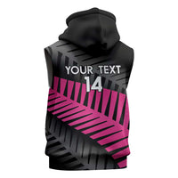 New Zealand Silver Fern Rugby Custom Sleeveless Zip Hoodie 2025 All Black Go Champions - Polynesian Pride