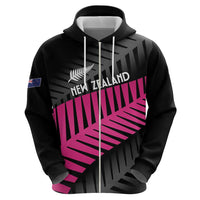 New Zealand Silver Fern Rugby Custom Zip Hoodie 2025 All Black Go Champions - Polynesian Pride