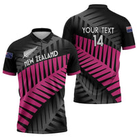 New Zealand Silver Fern Rugby Custom Zipper Polo Shirt 2025 All Black Go Champions - Polynesian Pride