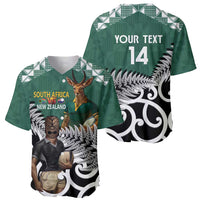 New Zealand South Africa Rugby Custom Baseball Jersey Springboks Kente All Black Maori Together - Polynesian Pride