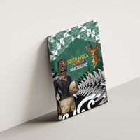 New Zealand South Africa Rugby Canvas Wall Art Springboks Kente All Black Maori Together - Polynesian Pride
