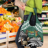 New Zealand South Africa Rugby Grocery Bag Springboks Kente All Black Maori Together - Polynesian Pride