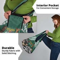 New Zealand South Africa Rugby Grocery Bag Springboks Kente All Black Maori Together - Polynesian Pride