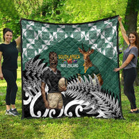 New Zealand South Africa Rugby Quilt Springboks Kente All Black Maori Together - Polynesian Pride