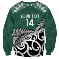 New Zealand South Africa Rugby Custom Sweatshirt Springboks Kente All Black Maori Together - Polynesian Pride