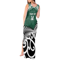New Zealand South Africa Rugby Custom Tank Maxi Dress Springboks Kente All Black Maori Together - Polynesian Pride
