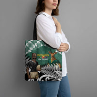 New Zealand South Africa Rugby Tote Bag Springboks Kente All Black Maori Together - Polynesian Pride