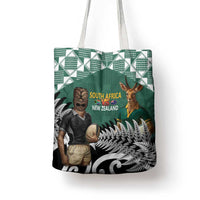 New Zealand South Africa Rugby Tote Bag Springboks Kente All Black Maori Together - Polynesian Pride