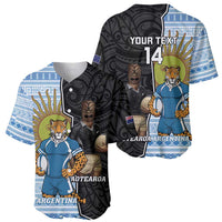 New Zealand Argentina Rugby Custom Baseball Jersey 2025 Los Pumas All Black Together - Polynesian Pride