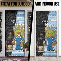 New Zealand Argentina Rugby Door Cover 2025 Los Pumas All Black Together - Polynesian Pride