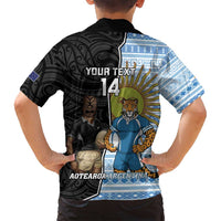 New Zealand Argentina Rugby Custom Family Matching Puletasi and Hawaiian Shirt 2025 Los Pumas All Black Together LT14 - Polynesian Pride