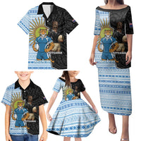 New Zealand Argentina Rugby Custom Family Matching Puletasi and Hawaiian Shirt 2025 Los Pumas All Black Together LT14 - Polynesian Pride