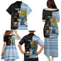 New Zealand Argentina Rugby Custom Family Matching Puletasi and Hawaiian Shirt 2025 Los Pumas All Black Together LT14 - Polynesian Pride