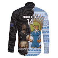 New Zealand Argentina Rugby Custom Family Matching Puletasi and Hawaiian Shirt 2025 Los Pumas All Black Together LT14 - Polynesian Pride