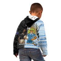 New Zealand Argentina Rugby Custom Kid Hoodie 2025 Los Pumas All Black Together - Polynesian Pride