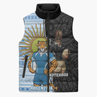 New Zealand Argentina Rugby Custom Sleeveless Puffer Jacket 2025 Los Pumas All Black Together - Polynesian Pride