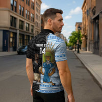 New Zealand Argentina Rugby Custom Zipper Polo Shirt 2025 Los Pumas All Black Together - Polynesian Pride