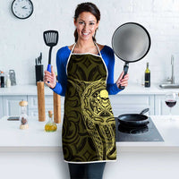 New Zealand Skull Darts Apron Aotearoa Maori Chest Tattoo Stylized Gold - Polynesian Pride