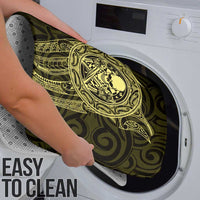 New Zealand Skull Darts Bathroom Set Aotearoa Maori Chest Tattoo Stylized Gold - Polynesian Pride