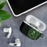 New Zealand Skull Darts AirPods Case Aotearoa Maori Chest Tattoo Stylized Green - Polynesian Pride
