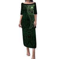 New Zealand Skull Darts Puletasi Aotearoa Maori Chest Tattoo Stylized Green - Polynesian Pride