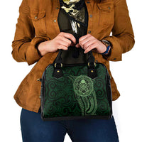 New Zealand Skull Darts Shoulder Handbag Aotearoa Maori Chest Tattoo Stylized Green - Polynesian Pride