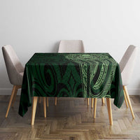 New Zealand Skull Darts Tablecloth Aotearoa Maori Chest Tattoo Stylized Green - Polynesian Pride
