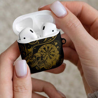 New Zealand Darts AirPods Case Skull In Dart We Trust Maori Pattern - Polynesian Pride