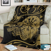 New Zealand Darts Blanket Skull In Dart We Trust Maori Pattern - Polynesian Pride
