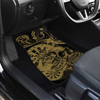New Zealand Darts Car Mats Skull In Dart We Trust Maori Pattern - Polynesian Pride