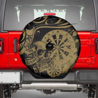 New Zealand Darts Spare Tire Cover Skull In Dart We Trust Maori Pattern - Polynesian Pride