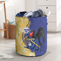 Nauru Angam Day Laundry Basket Naoero Frigatebird With Flag Proud