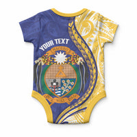 Personalised Nauru Angam Day Baby Onesie Naoero Frigatebird With Flag Proud