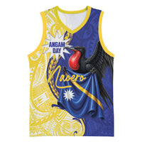 Personalised Nauru Angam Day Basketball Jersey Naoero Frigatebird With Flag Proud