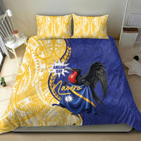 Nauru Angam Day Bedding Set Naoero Frigatebird With Flag Proud